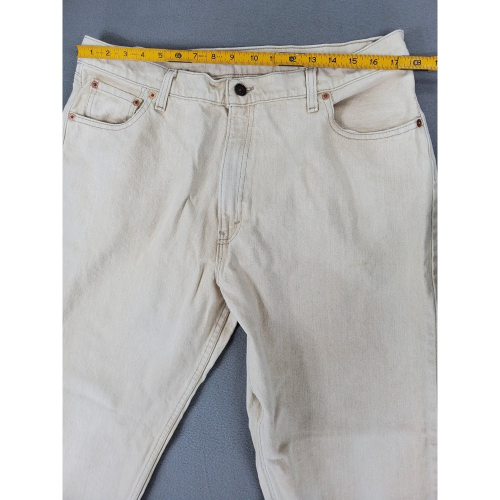 Levis 561 Relaxed Fit Jeans Women 18 M Beige Vintage 90s Made in USA Tapered Leg - Picture 7 of 10